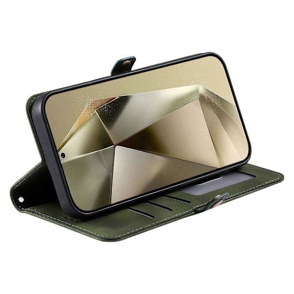 Tyyli 016 Samsung Galaxy A54 5G -kotelolle, ihomainen tuntu, toteemikuvioitu lompakkonahkainen puhelinkotelo - Musta Multicolor Blackish Green