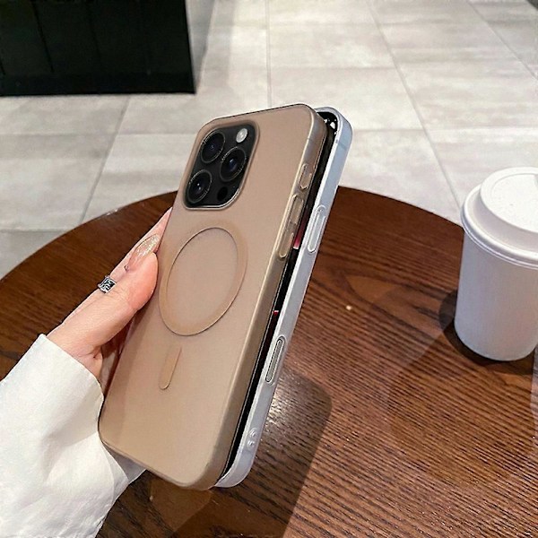 Magnetisk deksel til iPhone 16 Pro, kompatibelt med MagSafe, frostet PC-deksel Multicolor Desert Gold