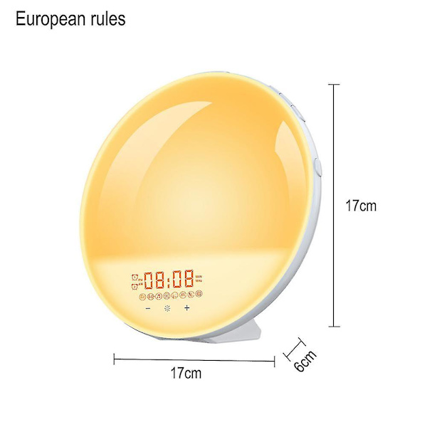 Simulera soluppgång och solnedgång för att hjälpa till att sova Färgglad atmosfär Led litet nattljus Naturligt väckningsljus Väckarklocka