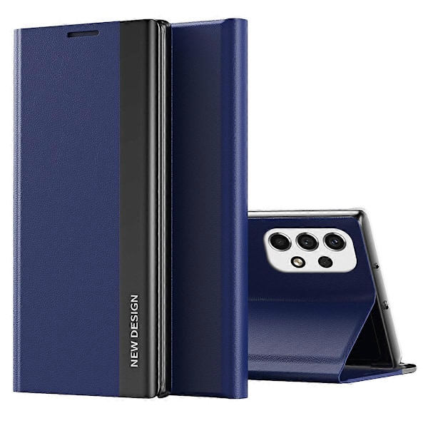 Til Samsung Galaxy A13 4G Etui Stativ PC Skal PU Læder Stødsikkert Telefoncover Multicolor Sapphire