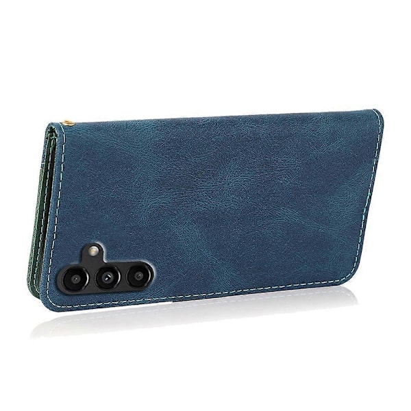 För Samsung A56 5G Tvåfärgat Läder Plånboksfodral Skyddande Flip Ställ Multicolor Style B