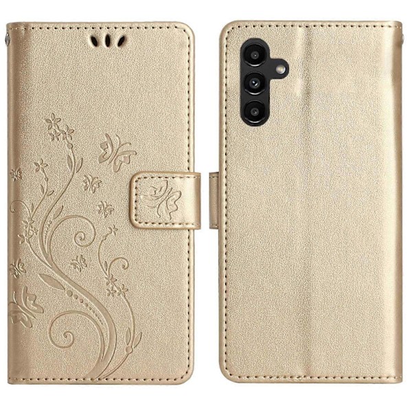 För Samsung Galaxy S24 FE Fodral PU Läder Plånboksfodral med Rem - Grå Multicolor Gold