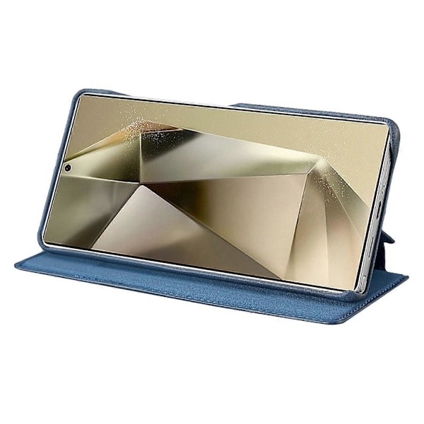 LC.IMEEKE Etui til Samsung Galaxy S25 Ultra med Kortholder, Støttefod og Læder Telefoncover Multicolor Blue