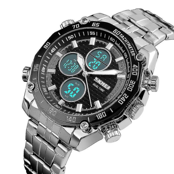 Skmei 1302 Mode Män Fritid Watch Silver
