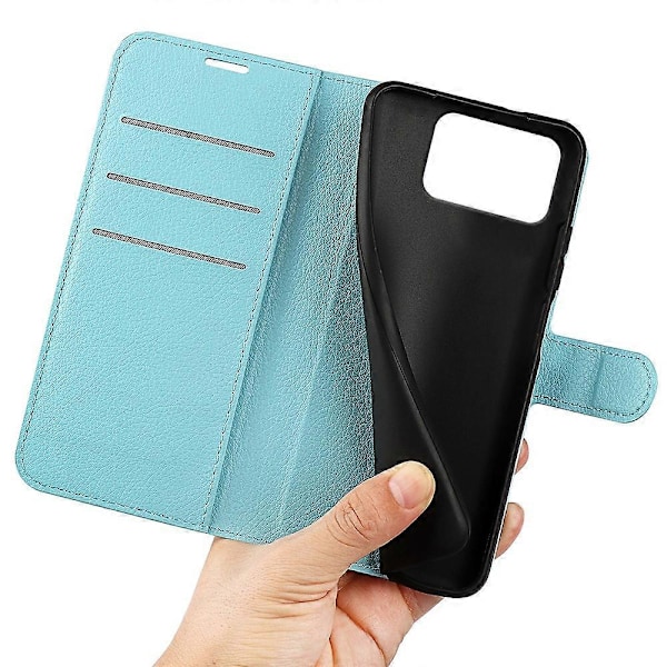 Til Asus Zenfone 12 Ultra 5G Etui Litchi Tekstur Stødsikkert Læder Wallet Telefon Cover Multicolor Blue