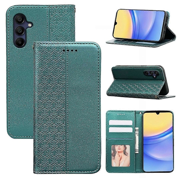 Plånboksfodral för Samsung Galaxy A26 5G Stark Magnetisk Rutmönster Präglat Läder Flip Multicolor Style D