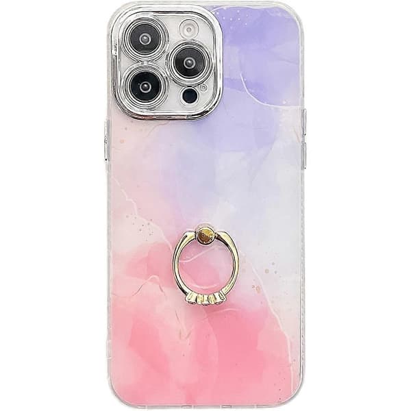 iPhone 16 Pro Max -kotelo jalustalla, IMD-marmorikuvio, galvanoidulla pinnoitteella Multicolor S14