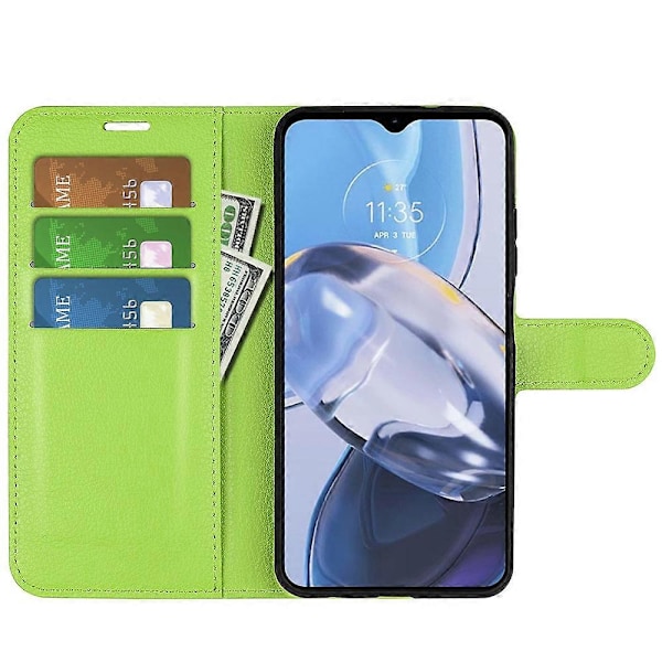 Til Motorola Moto E22 4G Mobiltelefon Cover Wallet Stand PU Læder Folio Flip Telefon Etui Multicolor Style F