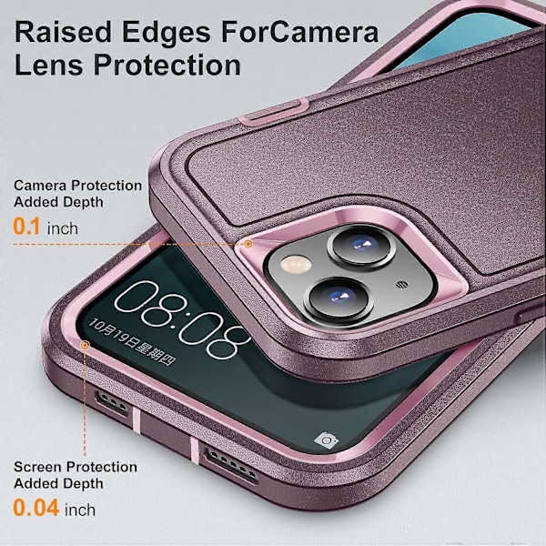 Til iPhone 13/14 Telefon Cover TPU+PC Stødsikker Beskyttelses Cover med Indvendigt EVA Papir Multicolor Style E