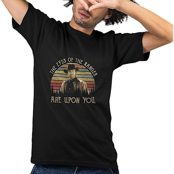 Walker Texas Ranger Film Action Fiction Polis, Rolig T-shirt, Klassisk filmskjorta Stor L
