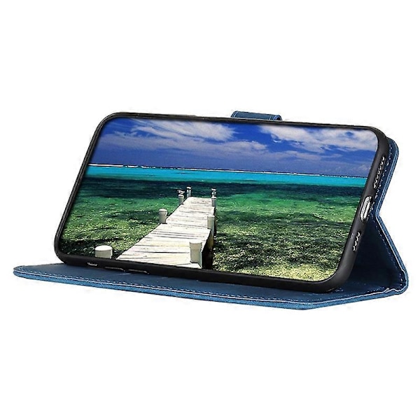 KHAZNEH För Oppo A58 5G/A78 5G PU Läder Ställ Fodral Plånbok Mobilskal Retro Textur Skal Multicolor Style C