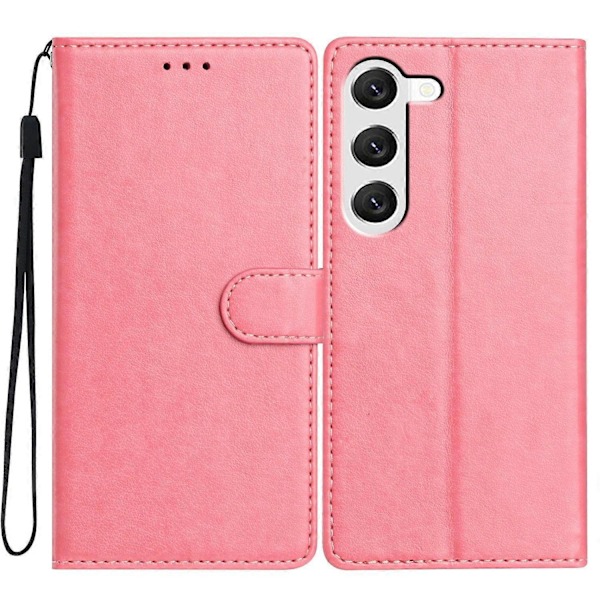 För Samsung Galaxy S23+ Läder Telefonfodral Plånbok Ställ Skydd med Praktisk Rem - Grön Multicolor Pink
