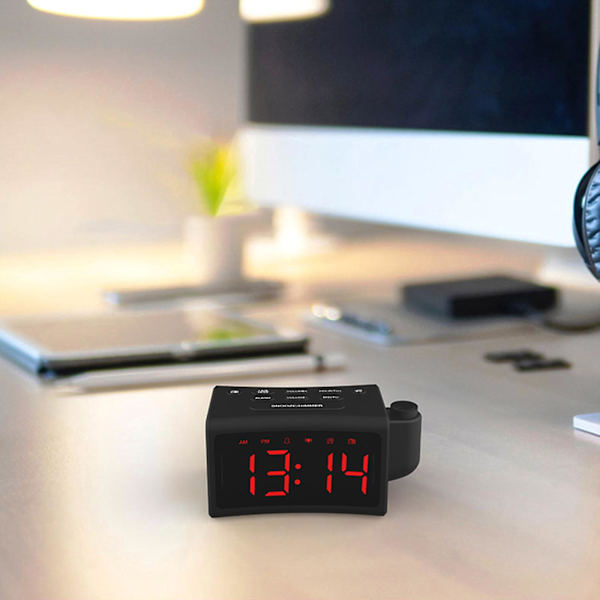 LED Snooze Vækkeur FM Radio USB Projektion Digitalt Ur Timer Ure Til Hjem Soveværelse Kollegium Dekoration Forsyninger Fødselsdagsgave