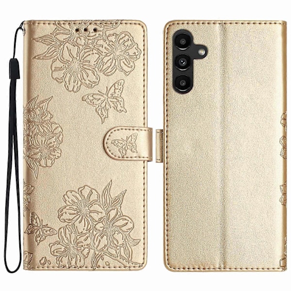 Til Samsung Galaxy A56 5G Etui Sommerfugl Blomst Stødsikkert PU Læder Pung Telefon Cover Multicolor Style A