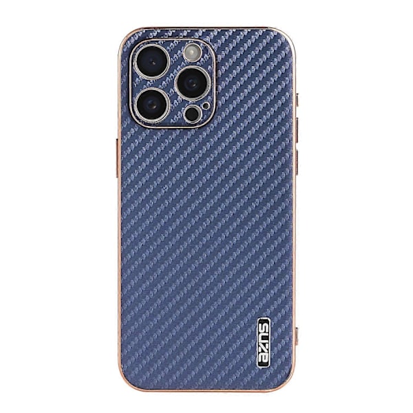 AZNS Skal för iPhone 14 Pro Max Elektropläterad Kolfibertextur PU+TPU Telefonskydd Multicolor Style B
