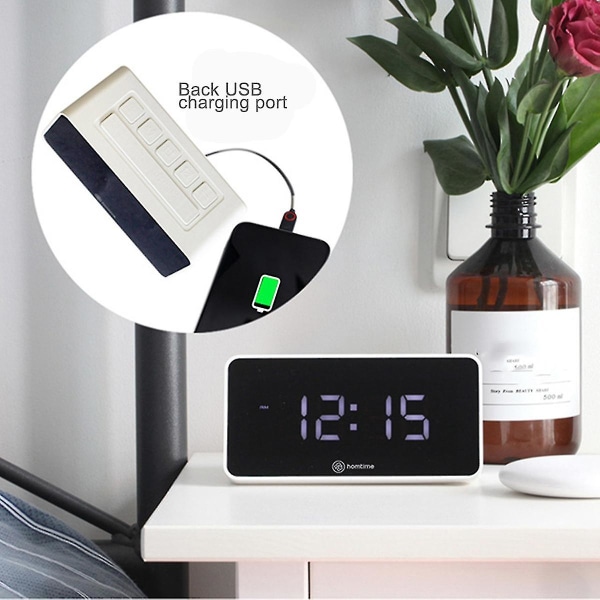 Vibrat Ser Bord Seng Shaker Døv Usb Oplader Dæmpbar Skærm Ny