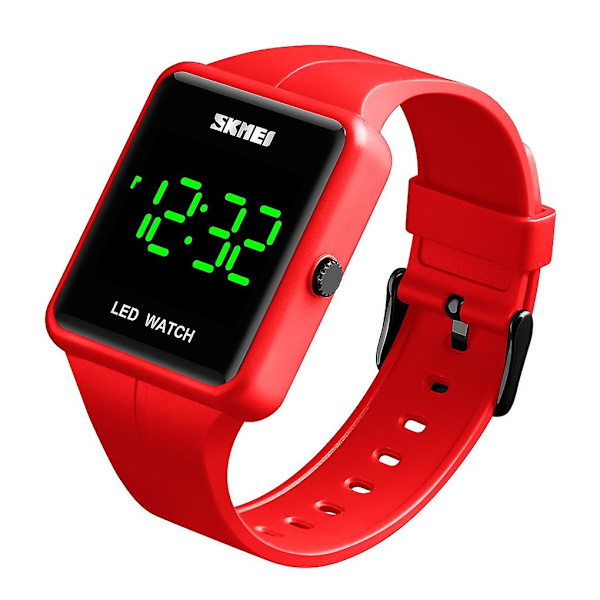 Skmei 1541 Led Firkantet Par Ectronic Ur Red