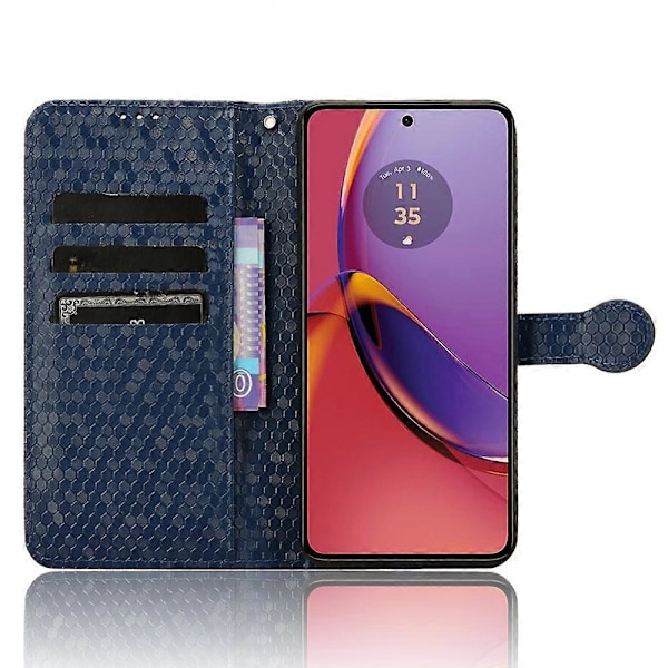 Til Motorola Moto G84 5G Etui PU Læder Præget Mobiltelefon Stativ Cover Multicolor Style E