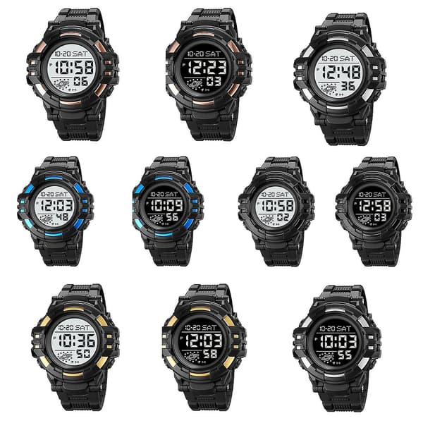 Skmei 2003 Mens Countdown Date Alarm Clock Armbandsur Silver Black Machine