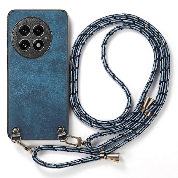 Retro læder telefoncover til OnePlus 13 med justerbar rem Multicolor Style A