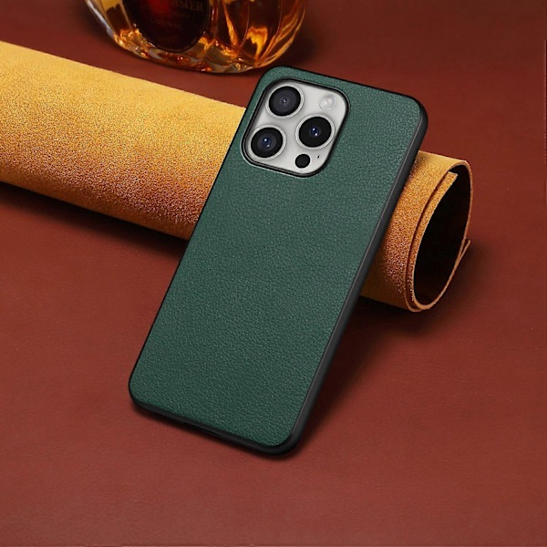 iPhone 16 Pro -kotelo, nahkapäällysteinen PC+TPU naarmuuntumaton puhelinkuori Multicolor Style A