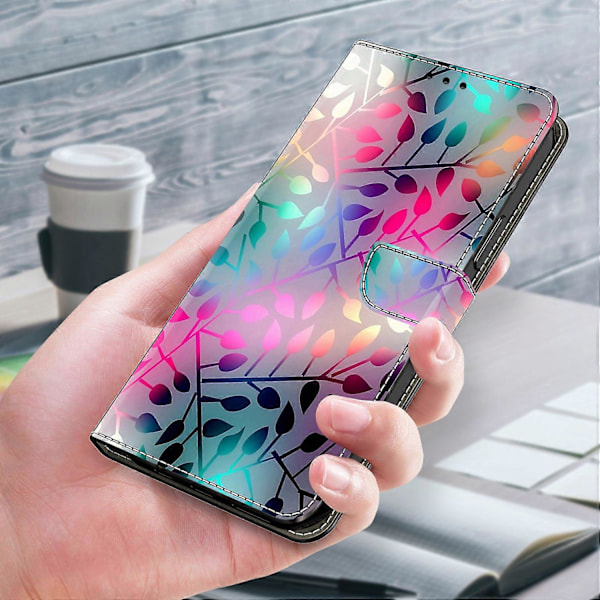För iPhone 15 Pro Fodral 3D Mönstertryck Läder Plånboksfodral Multicolor Style O