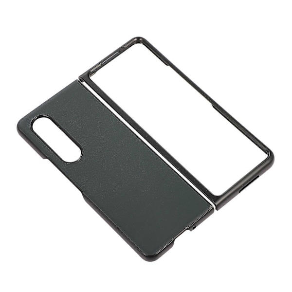 PC+Äkta Läder Baksida Mobilskal Fodral för Samsung Galaxy Z Fold3 5G Tättslutande 180-Graders Vikning