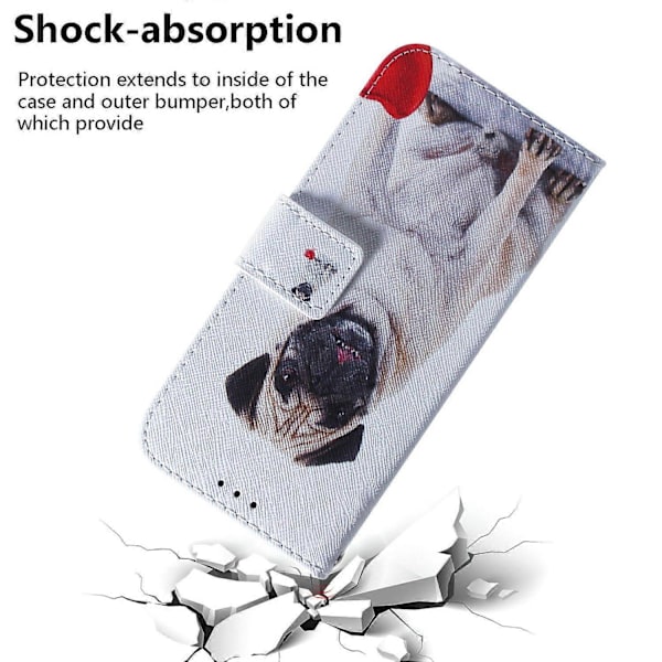 Til Motorola Moto G Power (2025) Wallet Case Mønsterprint Læder Telefon Cover Multicolor Dog