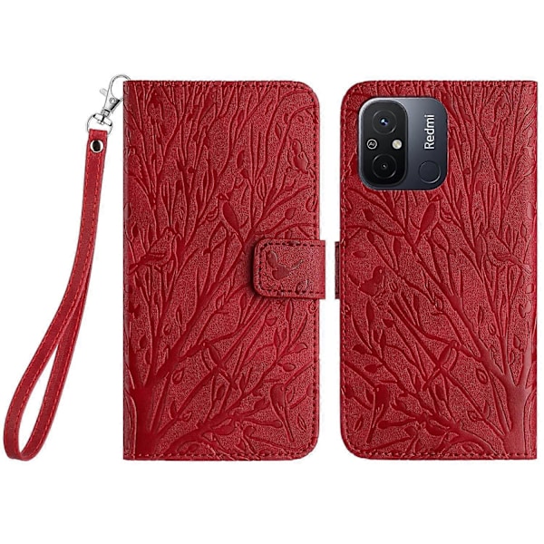 Til Xiaomi Redmi 12C 4G Mobiltelefon Etui Wallet PU Læder Stand Telefon Cover Multicolor Style E