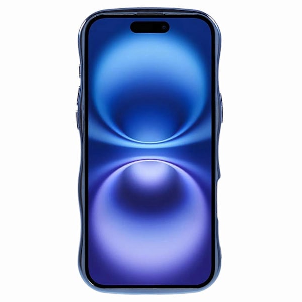 Skal för iPhone 16 Plus Kärlekshjärta Gradient Glitter TPU Telefonfodral Elektropläterad Krullig Ram Multicolor Style E