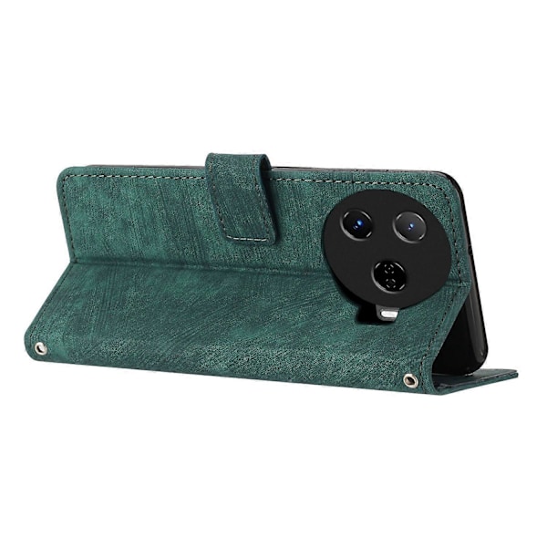 För TECNO Camon 30 Pro 5G Telefonskal Linjer Präglat Anti-Rep PU Läder Ställfodral Multicolor Style D