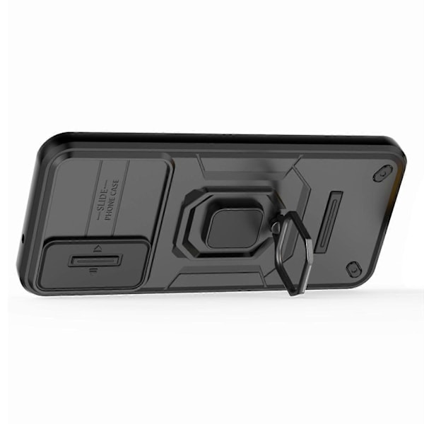Baksida Skal för Samsung Galaxy A14 5G/A14 4G PC+TPU Telefonfodral Skjutbart Linsskydd Ställ Multicolor Style A