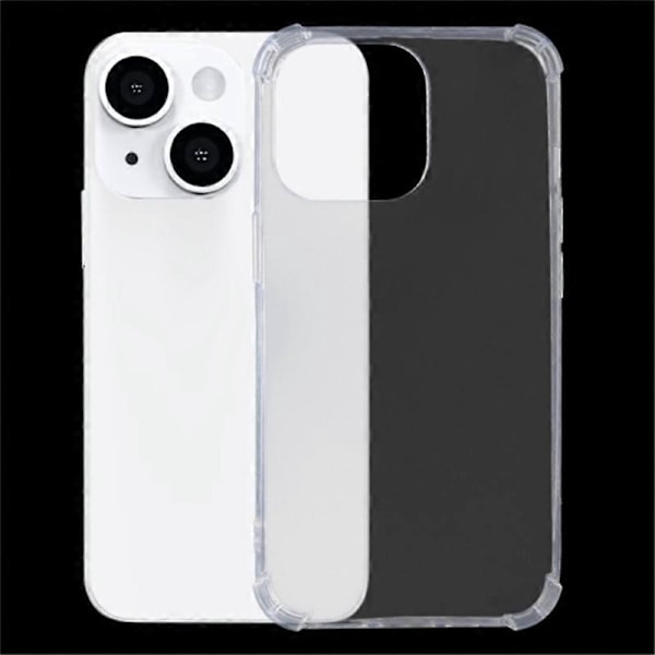 iPhone 15 Plus TPU Suojakuori Läpinäkyvä Neljä Kulmaa Pudotuskestävä Puhelinkuori