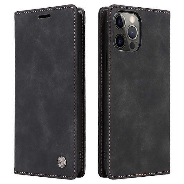 006 Serie Til iPhone 15 Pro Max Cover PU Læder Foldbart Stativ Telefon Cover Multicolor Style A