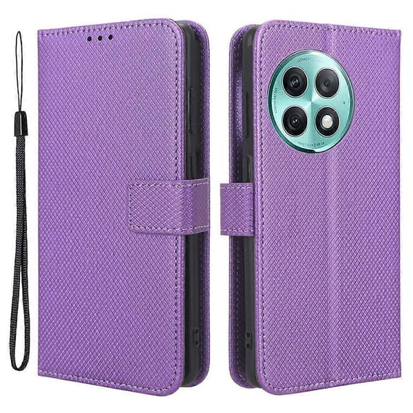 Skyddsfodral för OnePlus Ace 2 Pro 5G Diamanttextur PU Läder Ställ Plånbok Telefonfodral Multicolor Style E