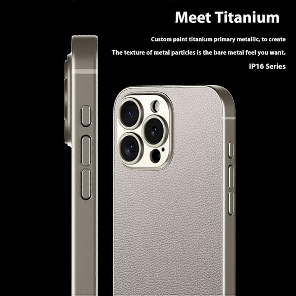 GKK Skinnfodral för iPhone 16 Pro Max - PU-läder, Anti-Drop PC-telefonskal Multicolor Style B