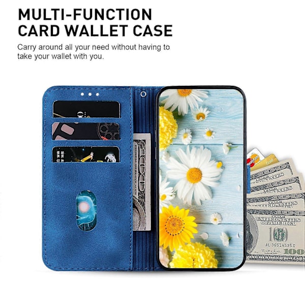 Til Samsung Galaxy S23 FE Præget Lily Blomst Smartphone Etui PU Læder Standpung Cover Multicolor Style B
