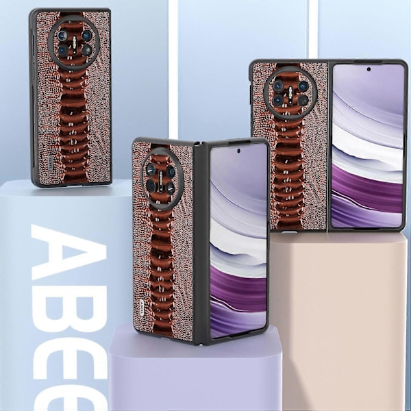 Skal för Huawei Mate X5 Krokodiltextur Äkta Läder+TPU+PC Mobilskal Multicolor Style C