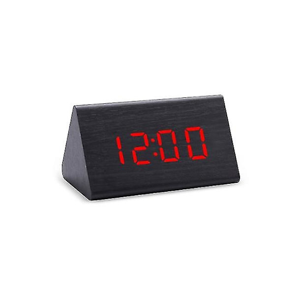 Digitalt Ur LED Træ Vækkeur Bord Lydkontrol Elektroniske Ure Skrivebord USB/AAA Drevet Desperadoes Hjemmebord Indretning