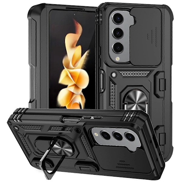 Skal för Samsung Galaxy Z Fold5 5G PC+TPU Anti-fall Skal med Ringstativ Multicolor Style A