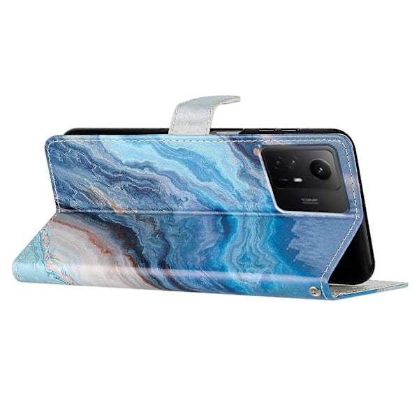 PU Læder Wallet Cover med Mønsterprint og Flip Stand til Xiaomi Redmi Note 12S 4G Multicolor Style I