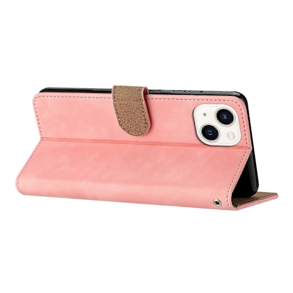 Fodral för iPhone 13 6.1 tum med fjärilstryck PU Läder Ställ Plånboksfodral