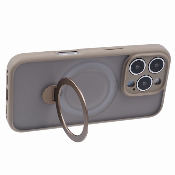 iPhone 16 Pro -kotelo, yhteensopiva MagSafe-yhteensopivan mattapintaisen TPU+PC-pyörivän jalustan kanssa Multicolor Style E