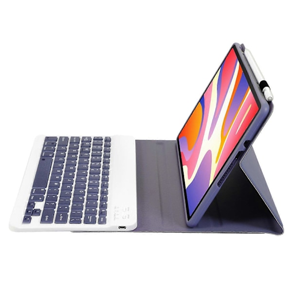 AH17 Suojakotelo Huawei MatePad 11.5 -tabletille irrotettavalla Bluetooth-näppäimistöllä, nahkainen jalustakansi Multicolor Purple