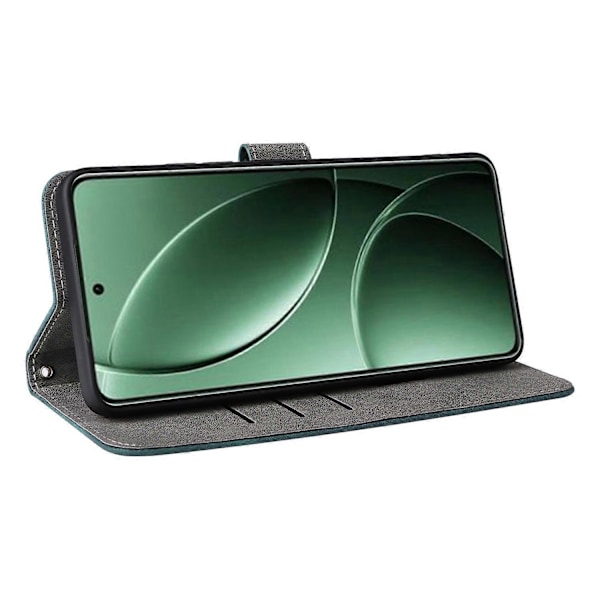 Til Xiaomi Redmi K80 5G/K80 Pro 5G Wallet Case RFID-blokering PU Læder Cover Stand View- Multicolor Green
