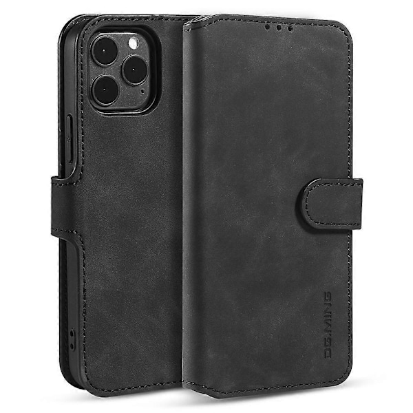 Wallet Stand Design Retro Stil Fuld Beskyttelse Læder Cover med Rem til iPhone 13 Pro 6.1 tommer Multicolor Style A