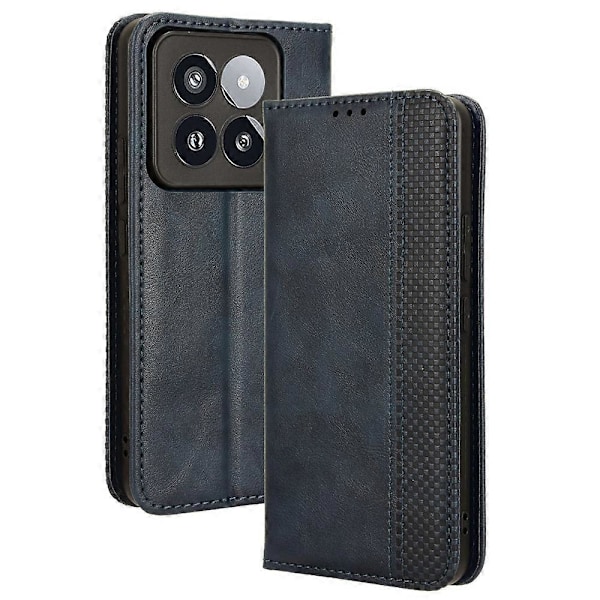 Xiaomi 14 Pro -kotelo, magneettinen automaattisulkeutuva retro puhelinlompakkokotelo