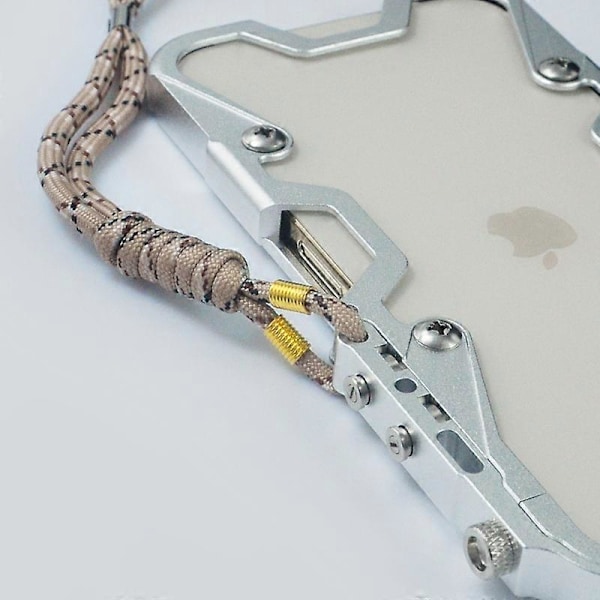 Beskyttelsesdeksel i aluminiumslegering for iPhone 13 Pro Max 6,7 tommer med stropp
