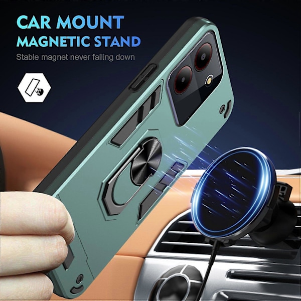 Kotelo ZTE Blade A54:lle, jalustalla, PC+TPU-puhelinkuori, tukee magneettista autotelinettä Multicolor Style C