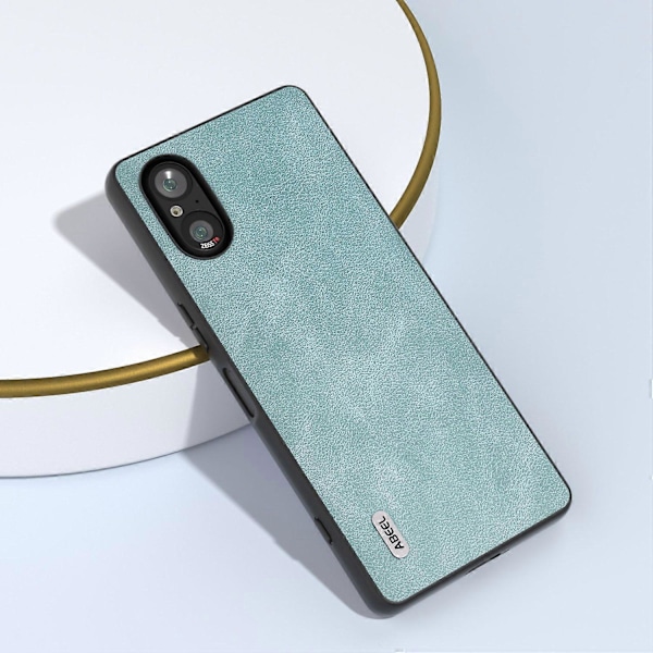 For Sony Xperia 5 V Deksel PU Lærbelagt PC+TPU Anti-Ripe Telefondeksel Multicolor Style F
